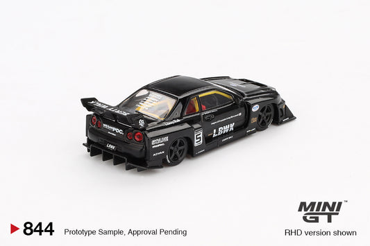 Mini GT Nissan Skyline LB-ER34 Super Silhouette Black R34 GTR 1:64 Diecast Car