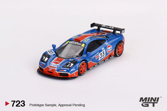 Mini GT Mclaren F1 GTR 1996 24HR Lemans #33 Gulf Racing Livery #723 1/64 Diecast