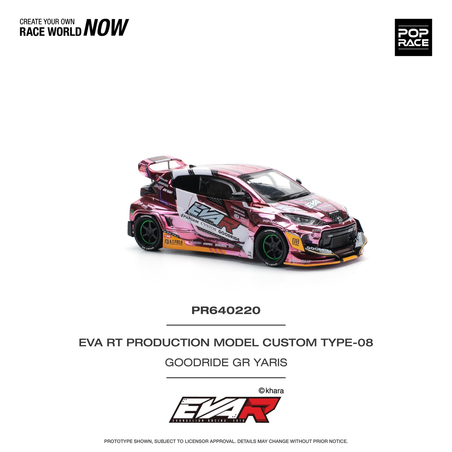 POP Race Toyota GR Yaris Eva RT Pandem Rocket Bunny Goodride Livery Type-08 Pink