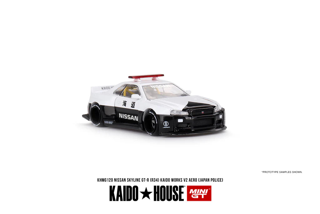 CHANCE OF CHASE Kaido House Mini GT Nissan Skyline GTR R34 V2 Aero Japan Police
