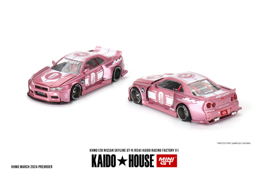 CHANCE OF CHASE Kaido House MiniGT Nissan Skyline GTR R34 Racing Factory V1 Pink