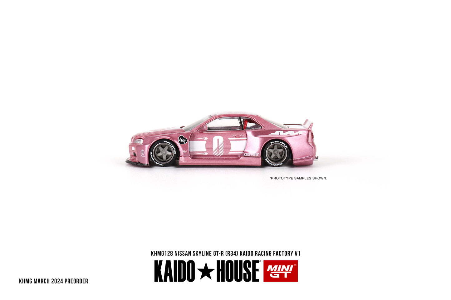 CHANCE OF CHASE Kaido House MiniGT Nissan Skyline GTR R34 Racing Factory V1 Pink