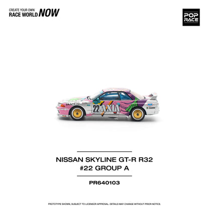 POP Race Nissan Skyline GT-R R32 #22 Group A AXIA Livery JTC 1991 1:64 Diecast