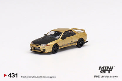 Mini GT Nissan Skyline R32 VR32 Top Secret Gold GTR #431 1/64 Diecast Model Car