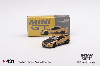 Mini GT Nissan Skyline R32 VR32 Top Secret Gold GTR #431 1/64 Diecast Model Car