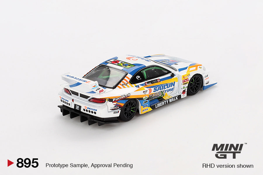 Mini GT Nissan Silvia S15 LB-Super Silhouette #555 2023 Formula Drift Japan 1:64