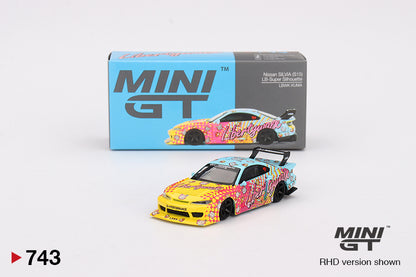 Mini GT Nissan Silvia S15 LB-Super Silhouette LBWK KUMA Liberty Walk 1:64 Car AU