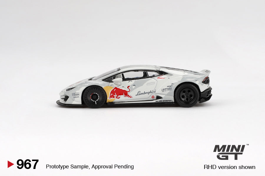 Mini GT Lamborghini Huracan LB Works Liberty Walk LBWK Mad Mike NIMBUL Redbull