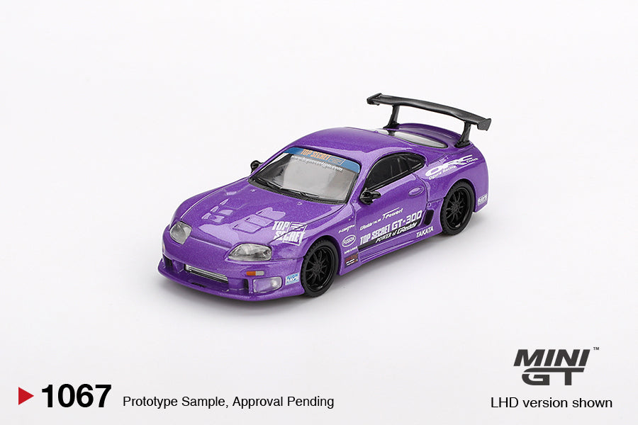 Mini GT Toyota Supra MK4 (A80) Top Secret GT-300 Purple Smokey Nagata 1:64 Car
