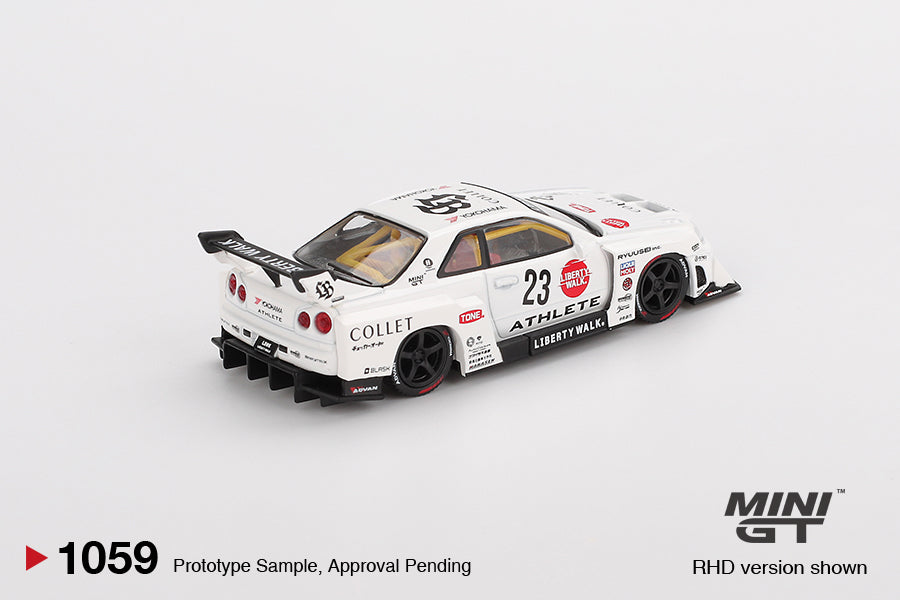 Mini GT Nissan Skyline LB-ER34 Super Silhouette Athlete/Collet Liberty Walk GTR