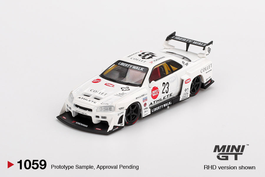 Mini GT Nissan Skyline LB-ER34 Super Silhouette Athlete/Collet Liberty Walk GTR