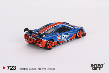 Mini GT Mclaren F1 GTR 1996 24HR Lemans #33 Gulf Racing Livery #723 1/64 Diecast