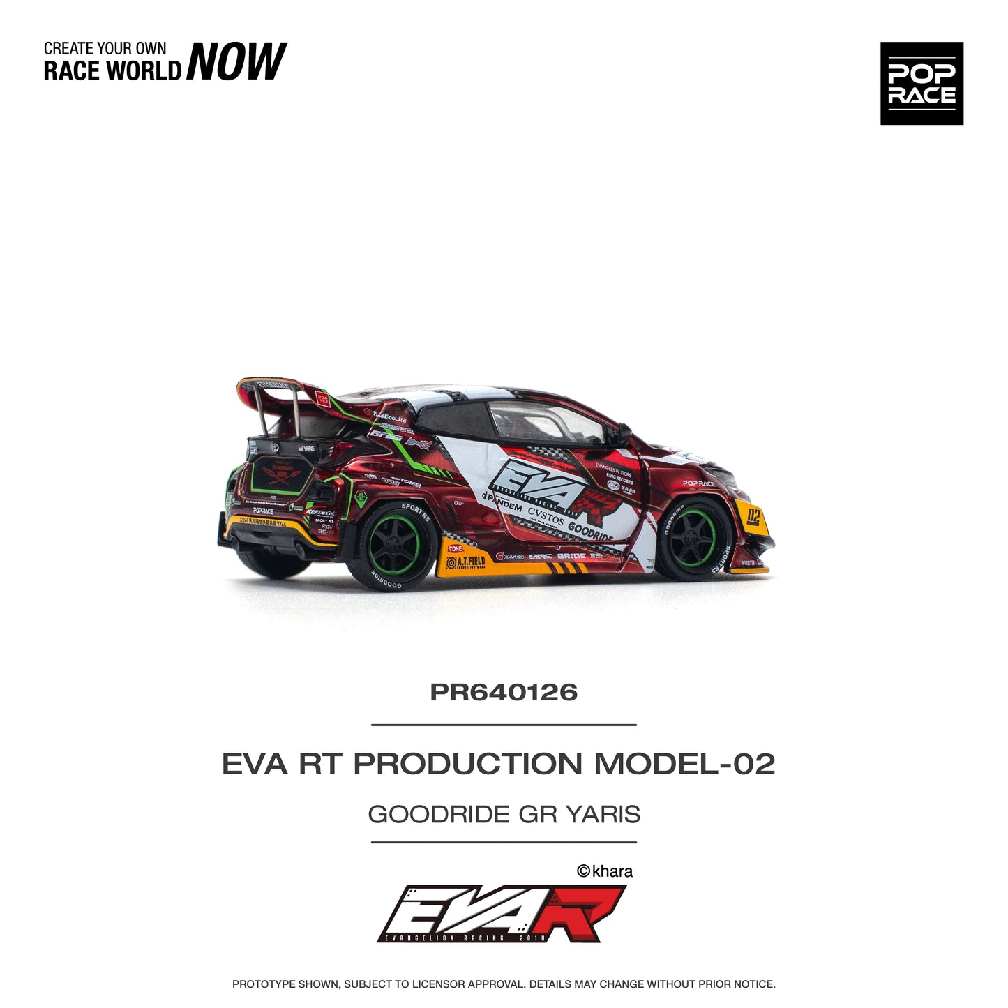 POP Race Toyota GR Yaris Eva RT Pandem Rocket Bunny Goodride Livery Model-02 Red