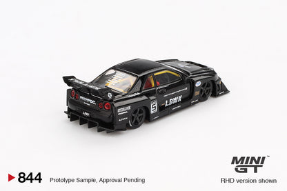 Mini GT Nissan Skyline LB-ER34 Super Silhouette Black R34 GTR 1:64 Diecast Car