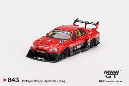 Mini GT Nissan Skyline LB-ER34 Super Silhouette Red Black GTR 1:64 Diecast Car