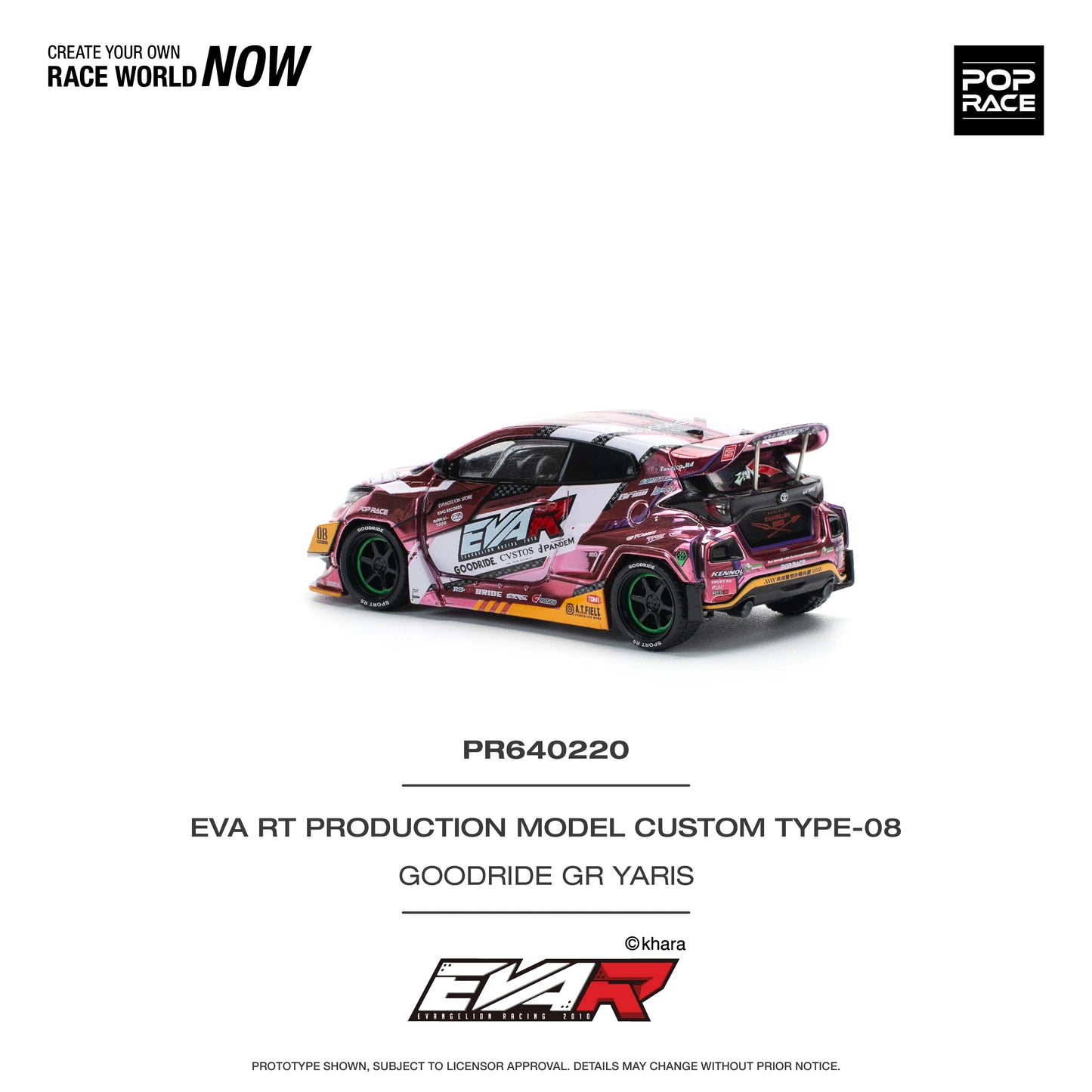 POP Race Toyota GR Yaris Eva RT Pandem Rocket Bunny Goodride Livery Type-08 Pink