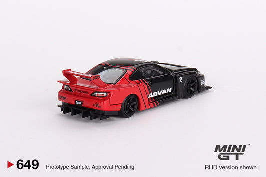Mini GT Nissan Silvia S15 LB-Super Silhouette HKS Advan Liberty Walk 1:64 Car AU