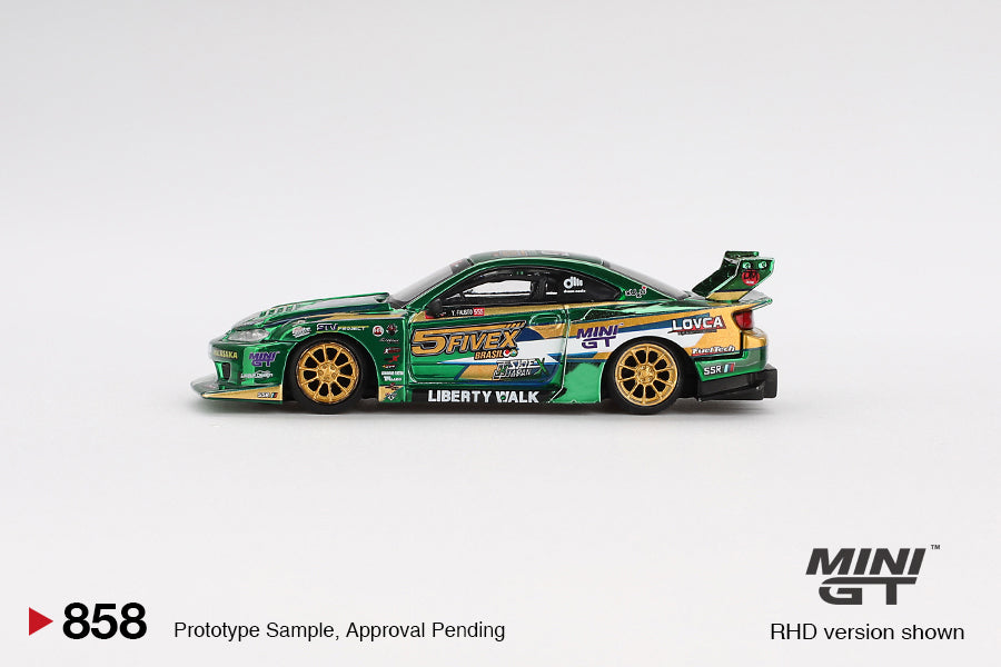 Mini GT Nissan Silvia S15 LB-Super Silhouette LBWK 2024 Fausto Racing 1:64 Car