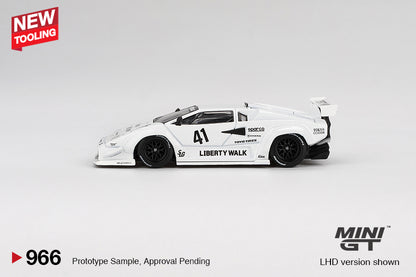 Mini GT Lamborghini Countach LB-Works 2024 Tokyo Auto Salon White LBWK 1:64 Car