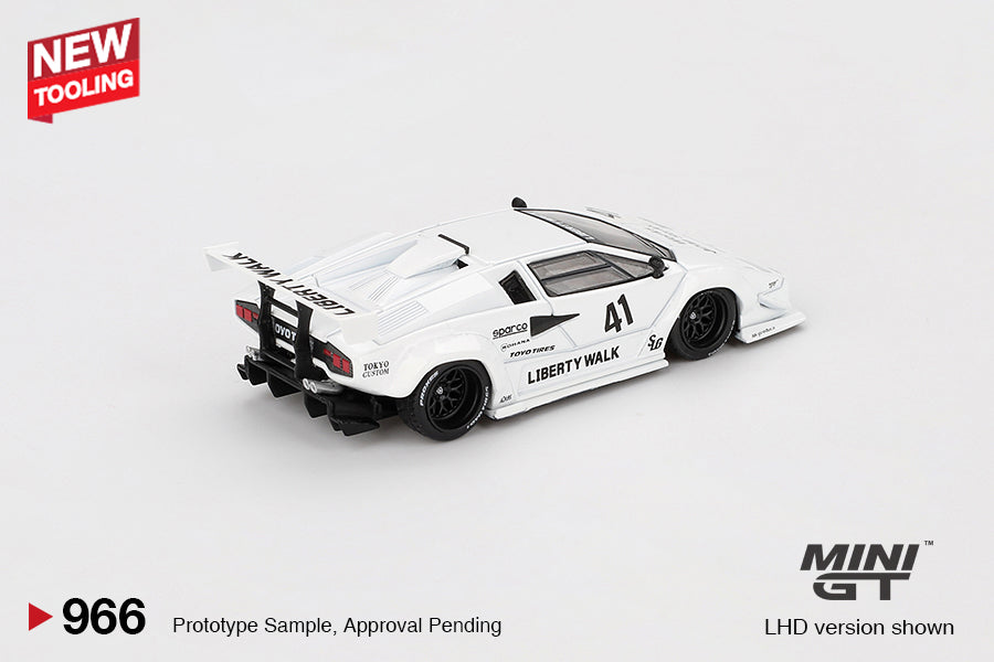 Mini GT Lamborghini Countach LB-Works 2024 Tokyo Auto Salon White LBWK 1:64 Car