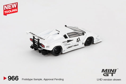 Mini GT Lamborghini Countach LB-Works 2024 Tokyo Auto Salon White LBWK 1:64 Car
