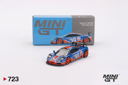 Mini GT Mclaren F1 GTR 1996 24HR Lemans #33 Gulf Racing Livery #723 1/64 Diecast