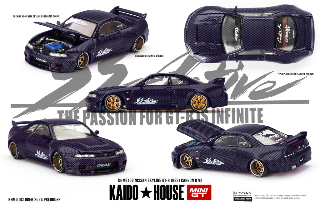 CHANCE OF CHASE - Kaido House Mini GT Nissan Skyline GTR R33 Active Carbon R V2