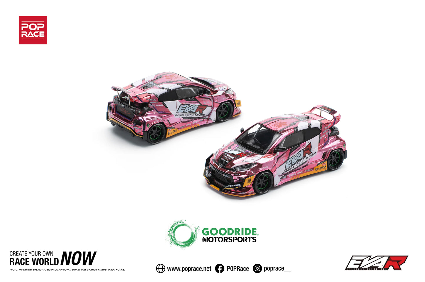 POP Race Toyota GR Yaris Eva RT Pandem Rocket Bunny Goodride Livery Type-08 Pink