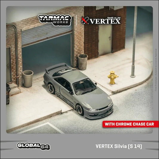 CHANCE AT CHASE Tarmac Works TW Nissan Silvia S14 200SX Vertex Widebody Kit Grey