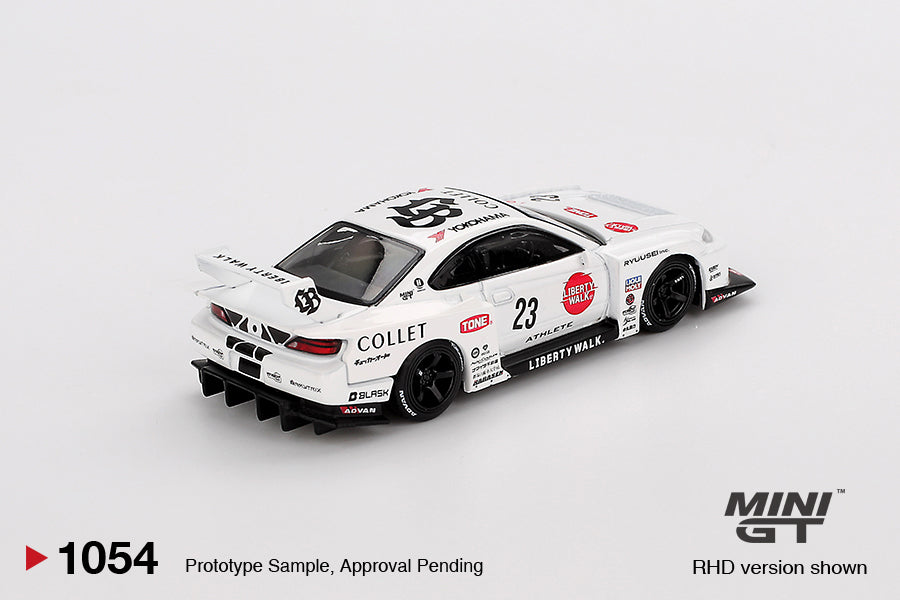 Mini GT Nissan Silvia S15 LB-Super Silhouette Athlete White Liberty Walk Car AU