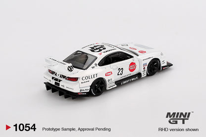 Mini GT Nissan Silvia S15 LB-Super Silhouette Athlete White Liberty Walk Car AU