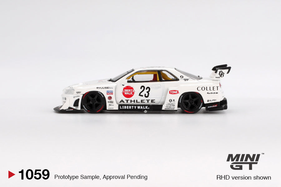 Mini GT Nissan Skyline LB-ER34 Super Silhouette Athlete/Collet Liberty Walk GTR