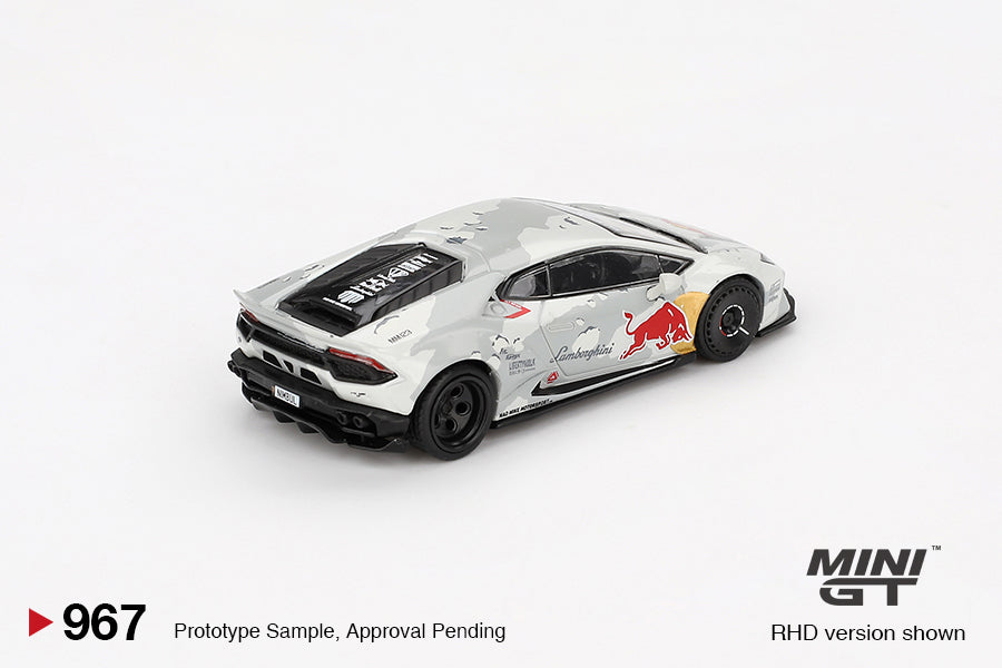 Mini GT Lamborghini Huracan LB Works Liberty Walk LBWK Mad Mike NIMBUL Redbull