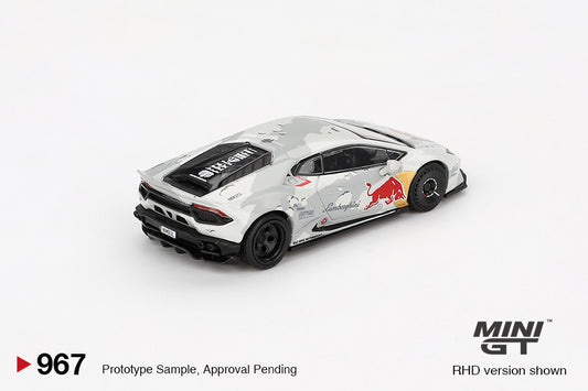 Mini GT Lamborghini Huracan LB Works Liberty Walk LBWK Mad Mike NIMBUL Redbull