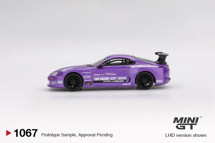 Mini GT Toyota Supra MK4 (A80) Top Secret GT-300 Purple Smokey Nagata 1:64 Car