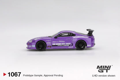 Mini GT Toyota Supra MK4 (A80) Top Secret GT-300 Purple Smokey Nagata 1:64 Car