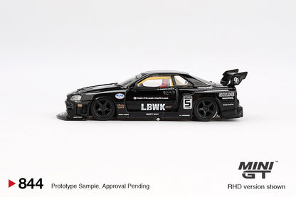 Mini GT Nissan Skyline LB-ER34 Super Silhouette Black R34 GTR 1:64 Diecast Car
