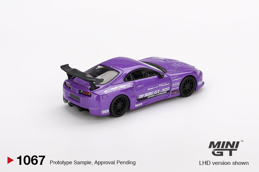 Mini GT Toyota Supra MK4 (A80) Top Secret GT-300 Purple Smokey Nagata 1:64 Car